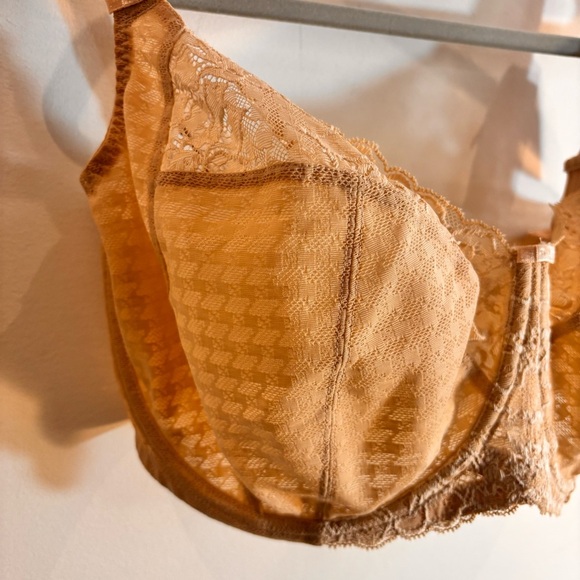 PANACHE Sz 36J Envy Lace Trim Bra in Chai NEW Underwire Adjustable Straps Back - Picture 3 of 10